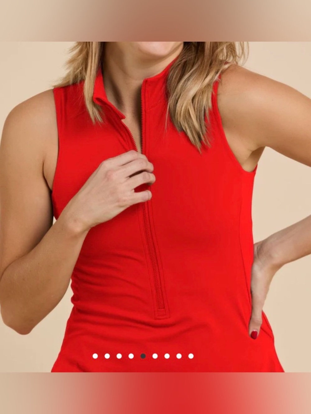 Recess Merrit Athletic Dress Poppy Red Size Large like new - Picture 5 of 9